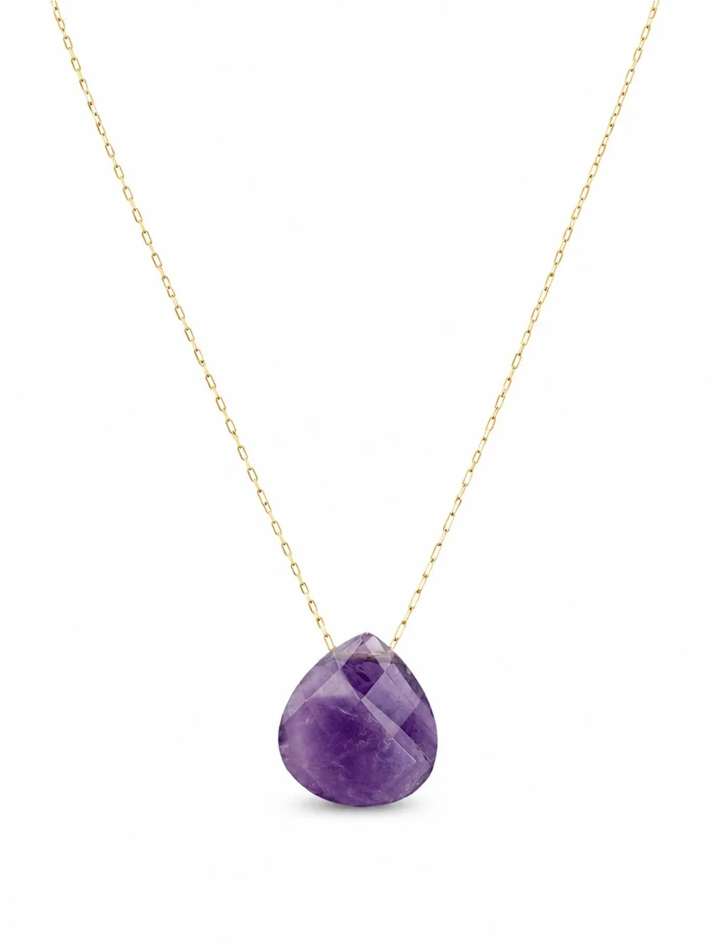 Amethyst Teardrop Necklace